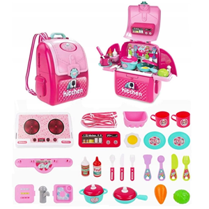 ست اسباب بازی آشپزخانه کوله پشتی kitchen Set 2 in 1_اسباب بازی